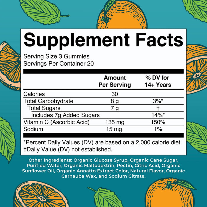 Organic Kids Vitamin C Gummies 60 Gummies Mary Ruth