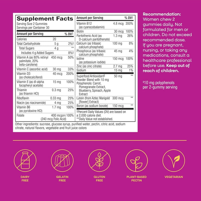 Multivitamínico Para Mujeres 50+ Alive!® (60 gomitas), Nature's Way