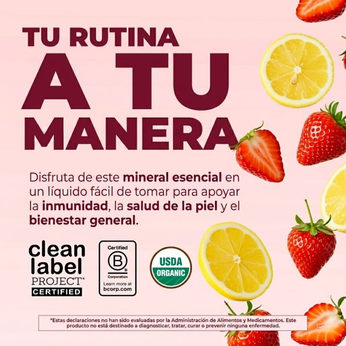 Liquid Zinc Strawberry Lemon Flavored 4oz (120 ml) Mary Ruth