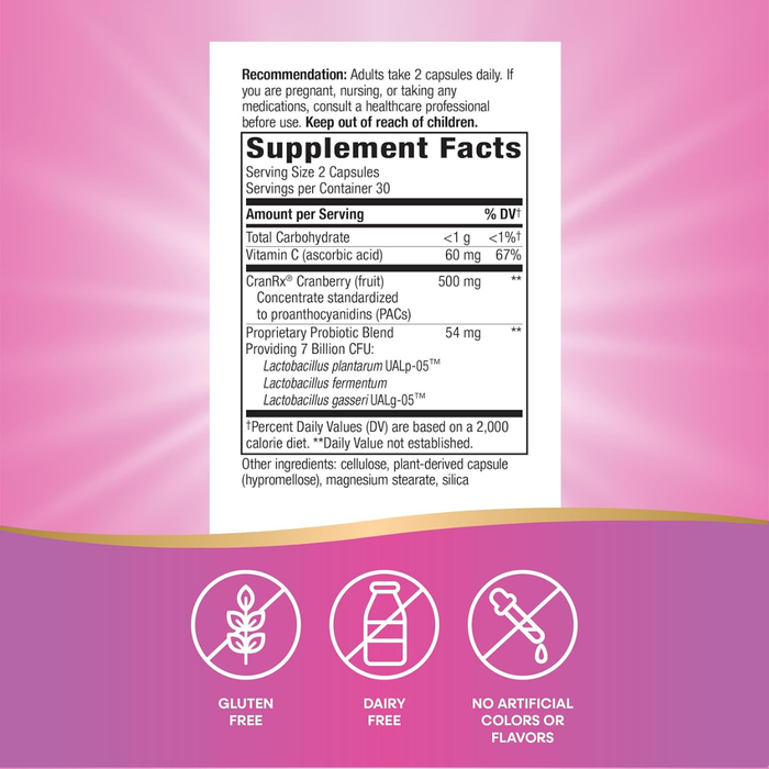 Probióticos para Mujeres CranRx® (60 caps), Nature's Way