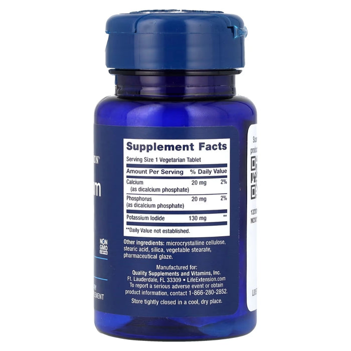 Yoduro de Potasio 130 mg (14 veg tabs), Life Extension