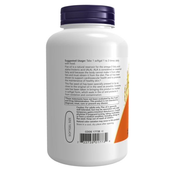 Vegan Flax Oil 1000mg (120 Veg Caps) / Flax Oil Vegan Formula