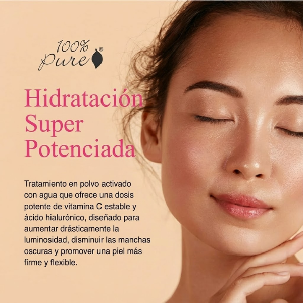 Reafirmante Facial de Vitamina C, Polvo (0.35 oz 10 g), 100% Pure