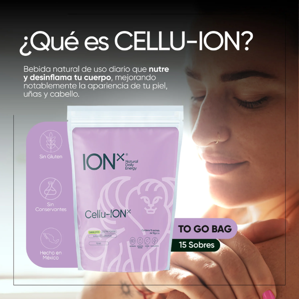 Electrolitos Cellu ion To Go Sabor Limón y Miel (150 g), ION X
