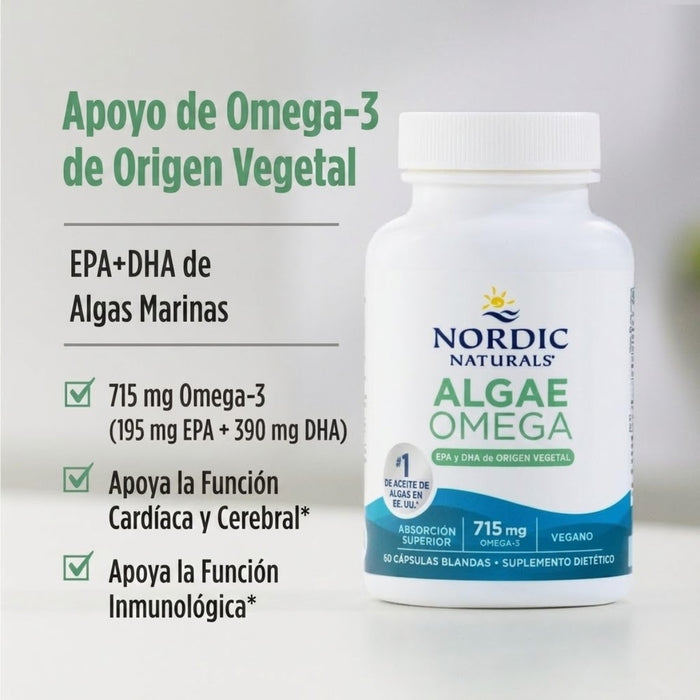 EX Algae Omega, 715 mg, 195mg EPA/390mg DHA (60 softgels)