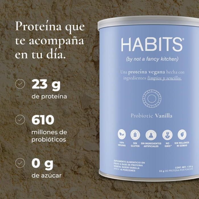 Proteina Probiotica Sabor Vainilla (488 g), Habits