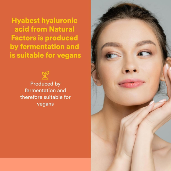 Acido Hialuronico Vegano 120 mg Hyabest® (60 veg caps), Natural Factors