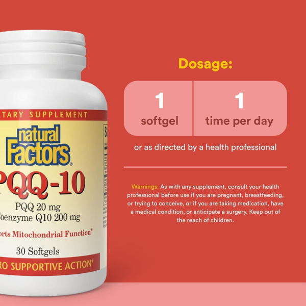 PQQ-10, Apoyo a la Mitocondria (30 softgels), Natural Factors