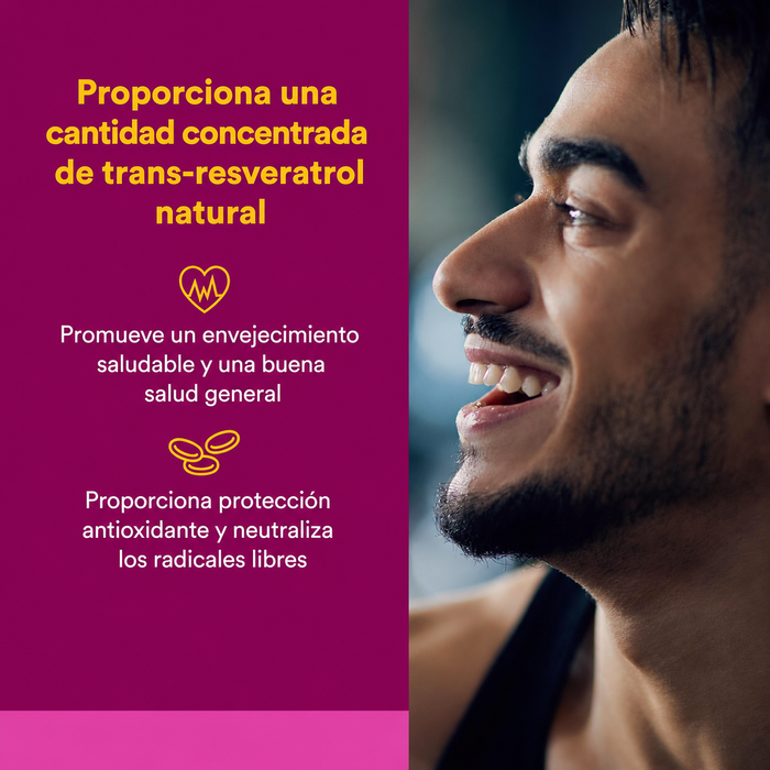 Resveratrol Super Fuerte 500 mg ResveratrolRich® (60 vcap), Natural Factors