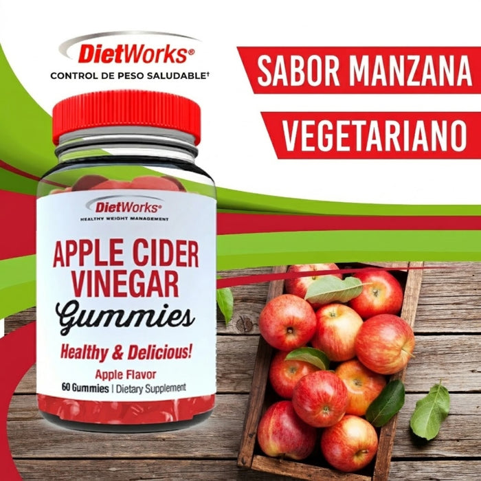 Vinagre de Manzana Sabor Manzana DietWorks (60 gomitas), Windmill