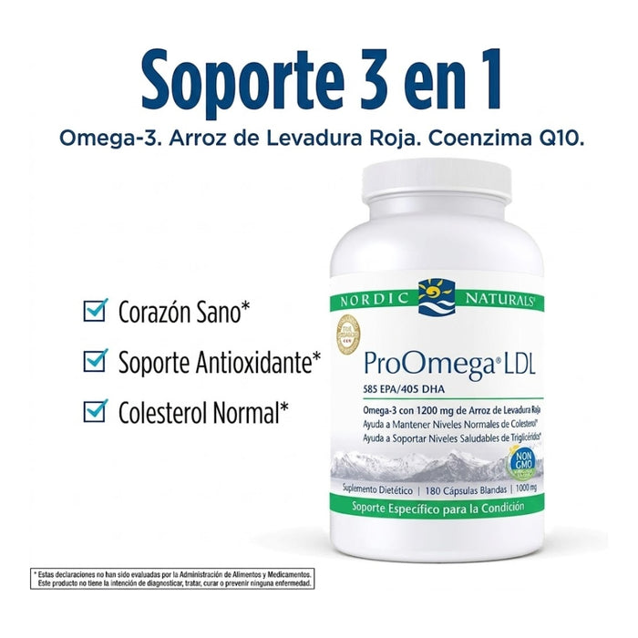 Pro-Omega® LDL EPA 585 mg DHA 405 mg (180 softgels), Nordic Naturals
