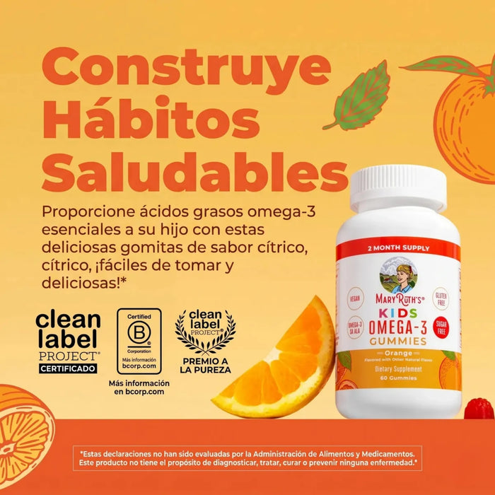 Vegan Omega-3 Gummies for Kids 60 gummies Mary Ruth