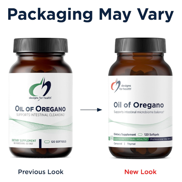 Aceite de Orégano para la Salud Intestinal (60 cápsulas vegetales) | Designs for Health