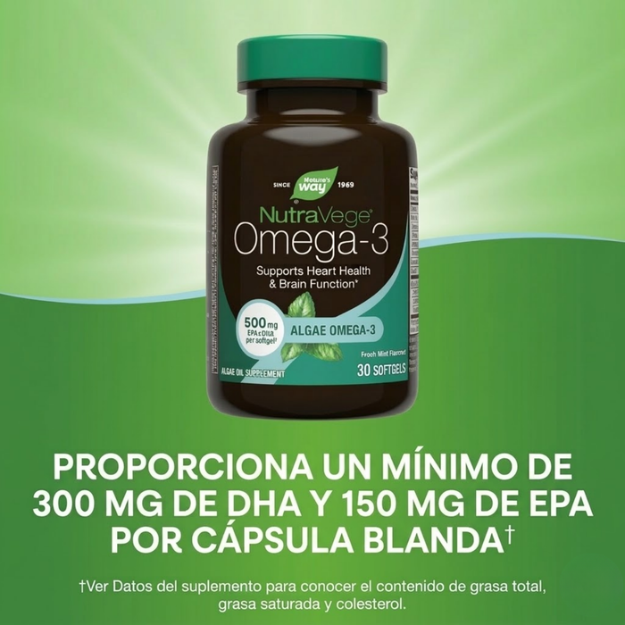 Omega-3 Vegetariano Nutravege® (30 softgels), Nature's Way