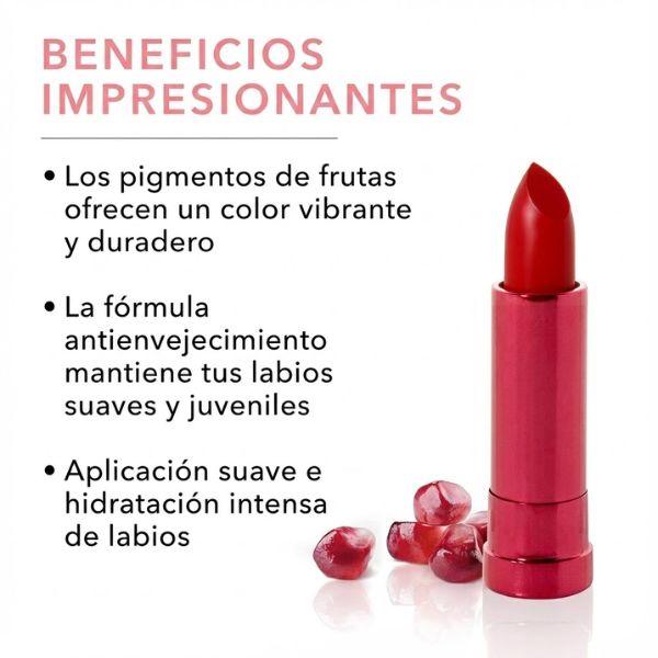 Labial Hidratante con Aceite de Granada y Fruit Pigmented® Poppy (0.15 oz 4.5 g), 100% Pure