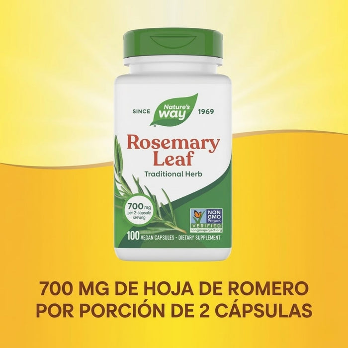 Hoja de Romero 700 mg (100 veg caps), Nature's Way