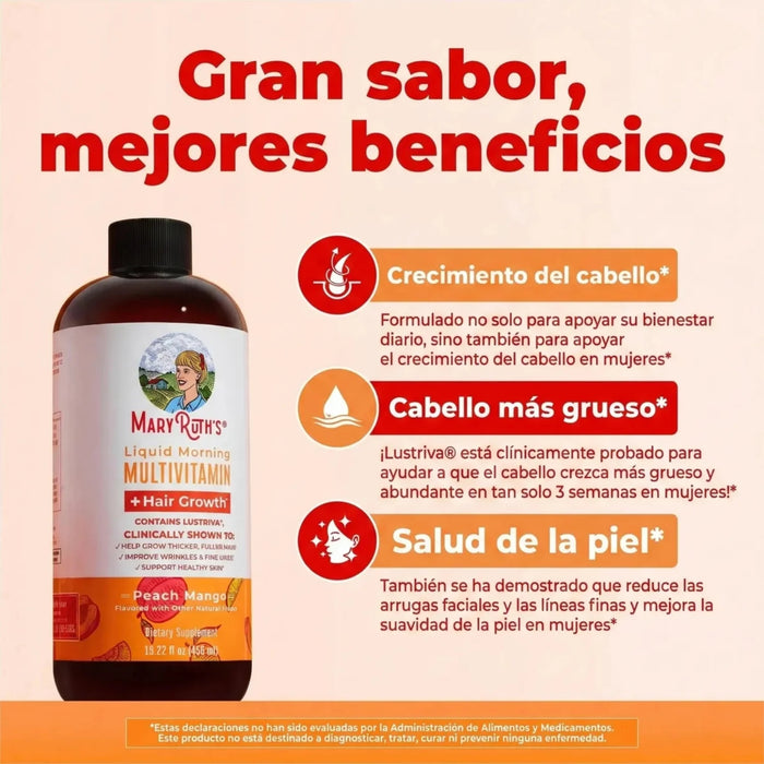 KIT #2 Multivitaminico Matutino con Crecimiento del Cabello + Multimineral Nocturno, Mary Ruth's
