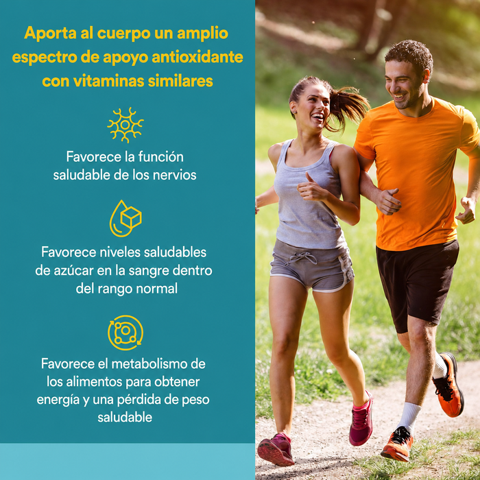 Acido Alfa-Lipoico 600 mg con B1 & B2 (60 vcap), Natural Factors