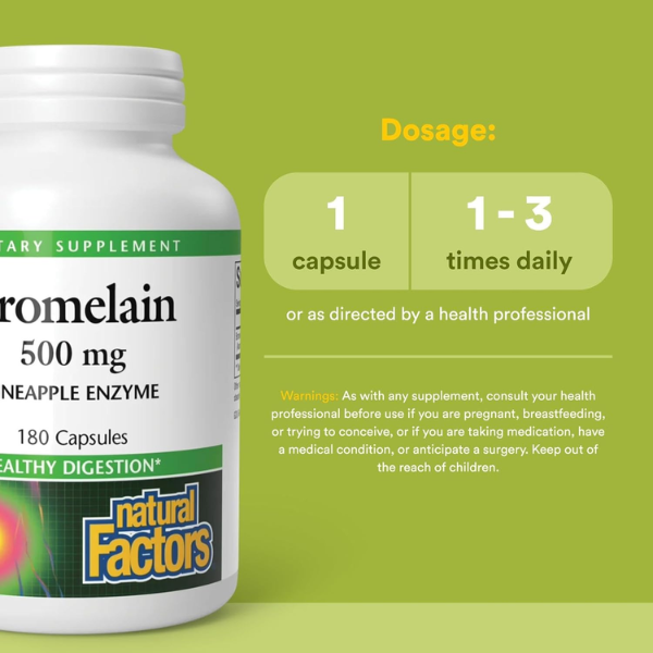Bromelina 500 mg (90 caps), Natural Factors