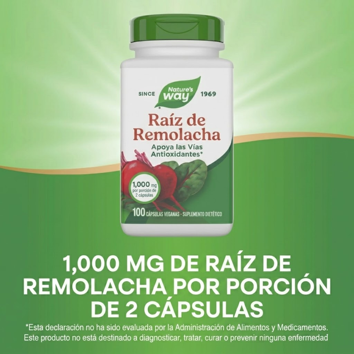 Raíz de Betabel (100 veg caps), Nature's Way