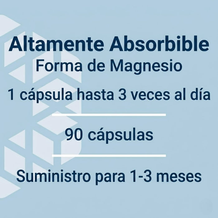 Glicinato de Magnesio (90 veg caps), Life Extension