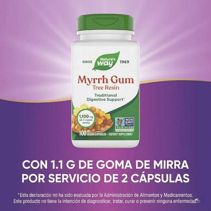 Resina de Mirra 1100 mg (100 veg caps), Nature's Way
