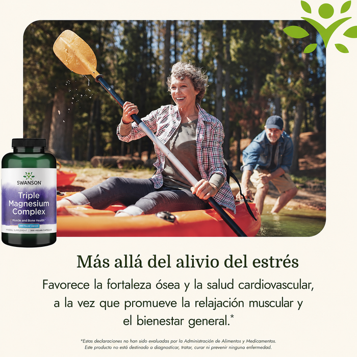 Complejo Triple de Magnesio 400mg (100 caps), Swanson