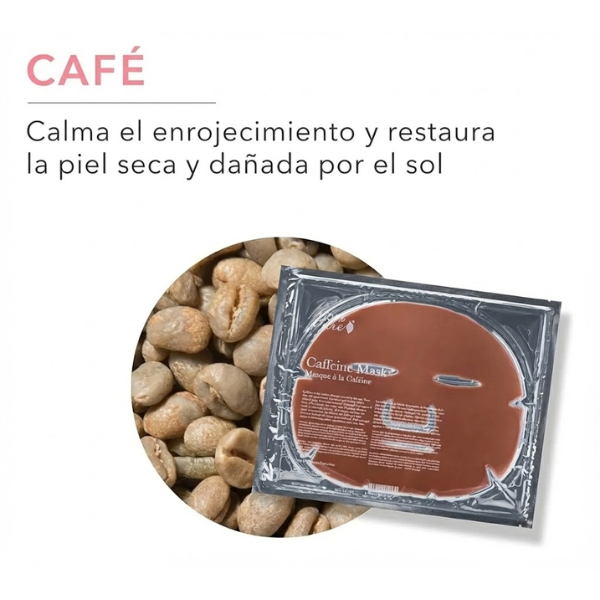 Mascarilla Revitalizante de Cafeína, Parche Facial (1 pieza), 100% Pure