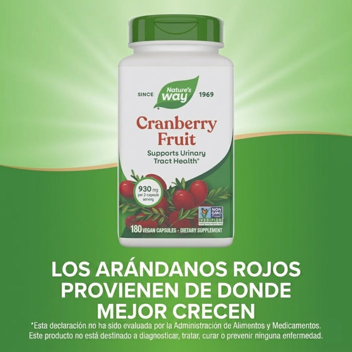 Arándano 930 mg para la Salud Urinaria (180 cápsulas vegetales) | Nature's Way