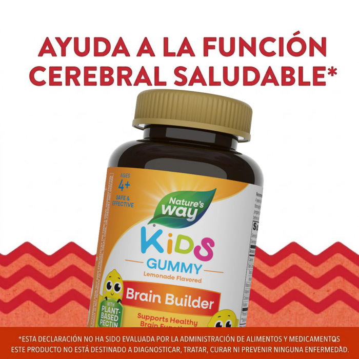 Función Cerebral para Niños Brain Builder (60 gomitas), Nature's Way