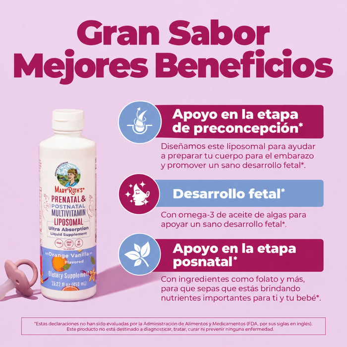 Prenatal &amp; Postnatal Liposomal Multivitamin 15.22oz (450.10ml) Mary Ruth
