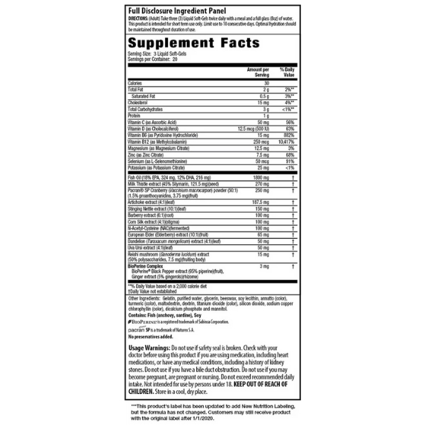 Super Limpieza de Riñones e Higado 2 en 1 (60 softgels), Irwin Naturals