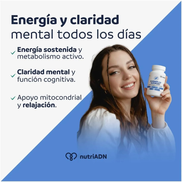 Complejo B, Energía y Claridad Mental (60 caps), NutriADN