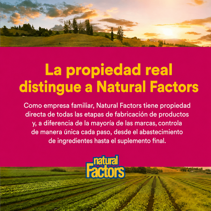 Picolinato de Cromo 500 mcg (90 tabs), Natural Factors