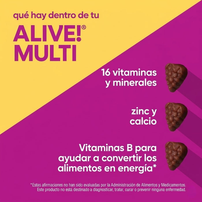 Multivitamínico Para Mujeres 50+ Alive!® (60 gomitas), Nature's Way