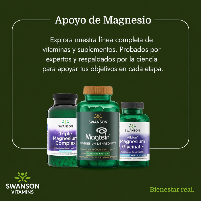 Complejo Triple de Magnesio 400mg (100 caps), Swanson