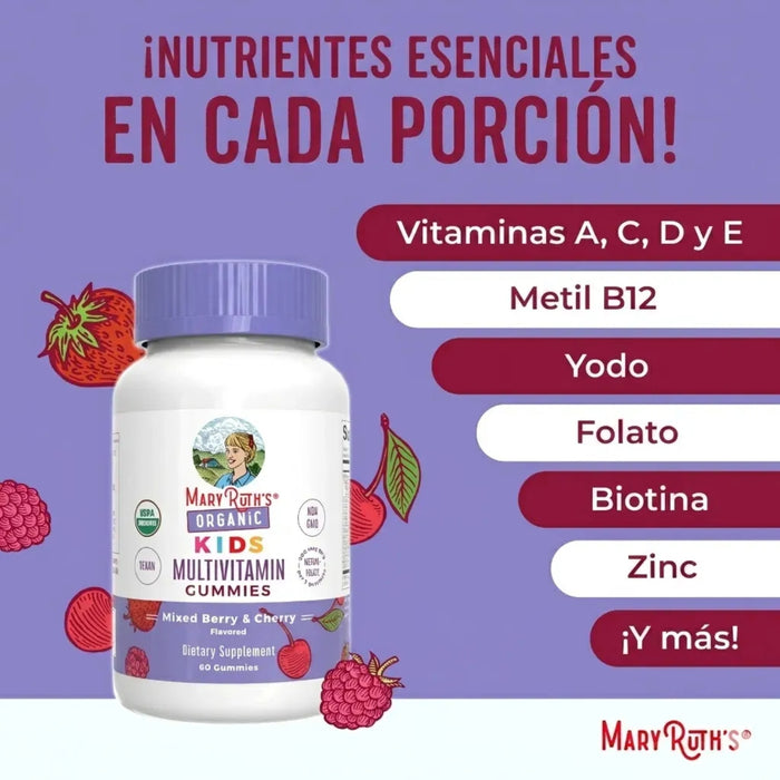 Organic Children's Multivitamin Gummies 60 Gummies Mary Ruth