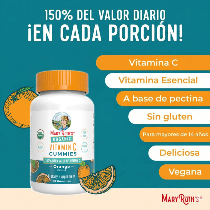 Organic Kids Vitamin C Gummies 60 Gummies Mary Ruth