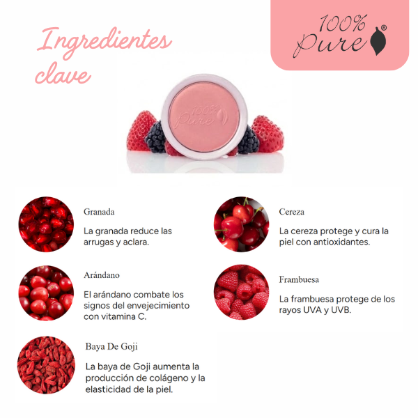 Rubor Compacto Fruit Pigmented® Chiffon (0.32 oz 9 g), 100% Pure