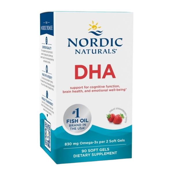 DHA 830 mg Sabor Fresa (90 softgels), Nordic Naturals