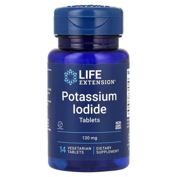 Yoduro de Potasio 130 mg (14 veg tabs), Life Extension