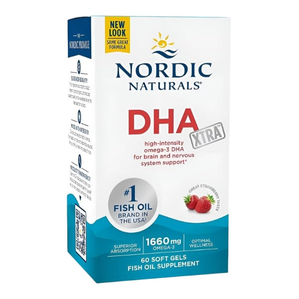 DHA Xtra Sabor Fresa 1660mg (60 sofgtels), Nordic Naturals