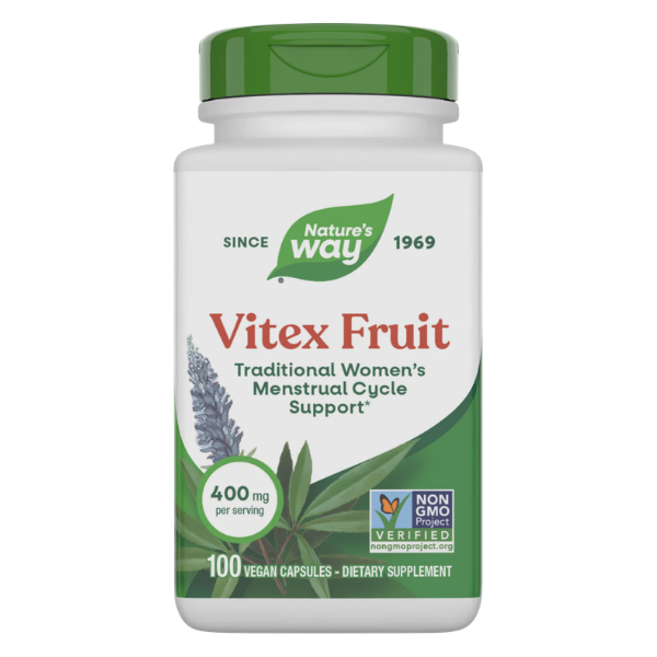 Vitex 400 mg para la Salud Menstrual (100 cápsulas vegetales) | Nature's Way