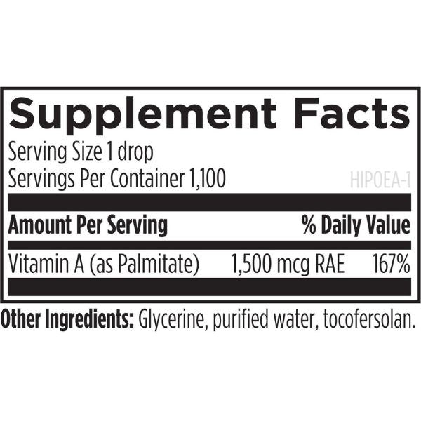 Hi-Po Emulsi-A™ (1 fl oz /30 ml) Vitamina A 1500mcg, Designs for Health