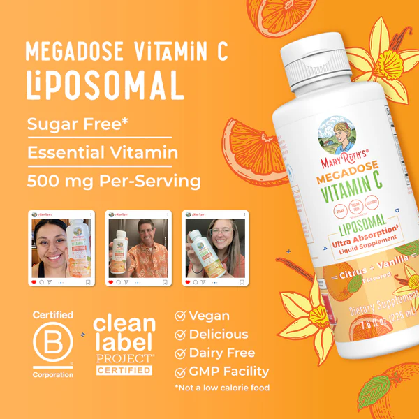 Liposomal Vitamin C Megadose 7.6oz (225ml) Mary Ruth