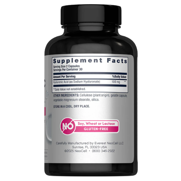 Acido Hialuronico, Formula Avanzada 100 mg (60 caps), NEOCELL