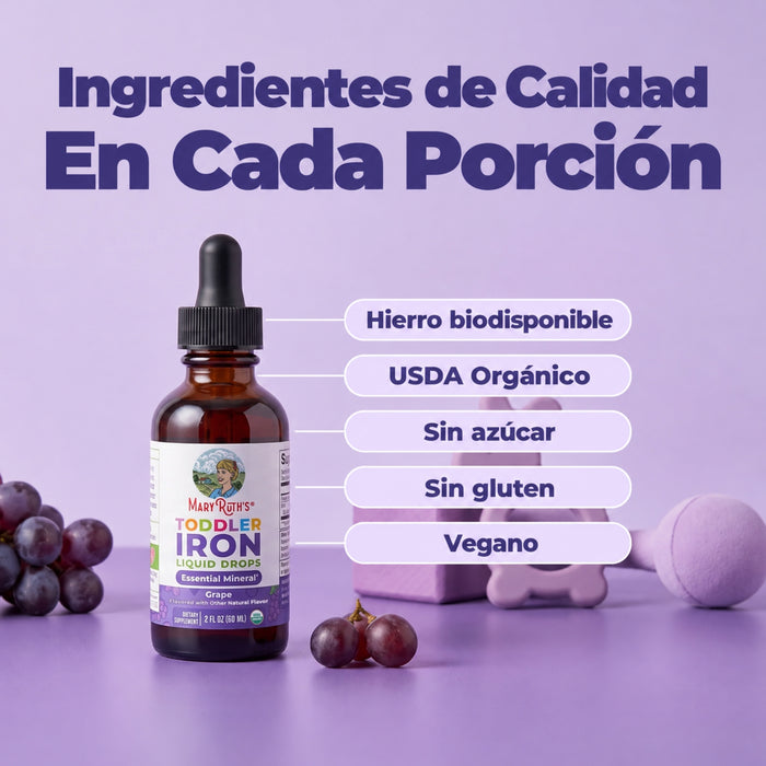 Organic Iron Toddler Liquid Drops 2oz (60ml)