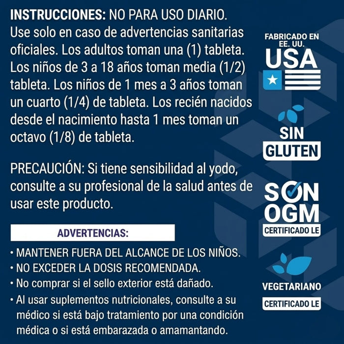 Yoduro de Potasio 130 mg (14 veg tabs), Life Extension
