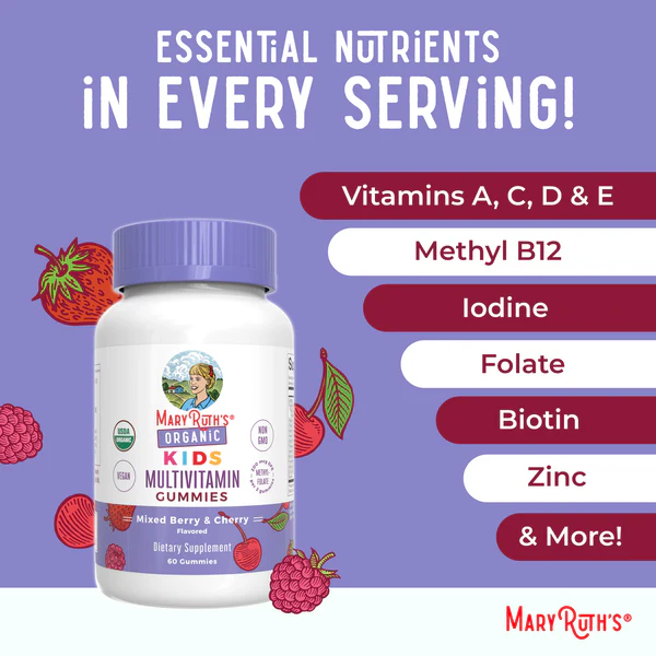Multivitaminico Organico Para Niños (60 gomitas), Mary Ruth´s