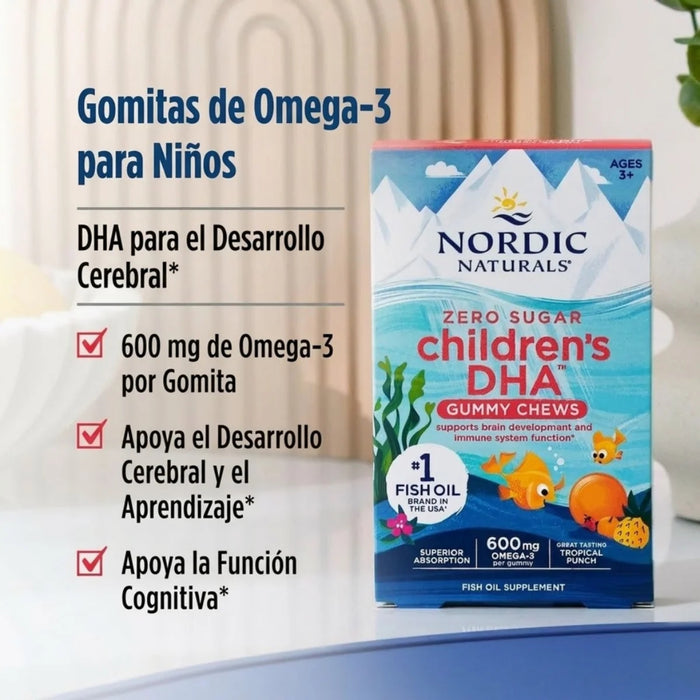 Kit #1 Omega-3 690 mg + DHA para Niños Sabor Tropical, Nordic Naturals
